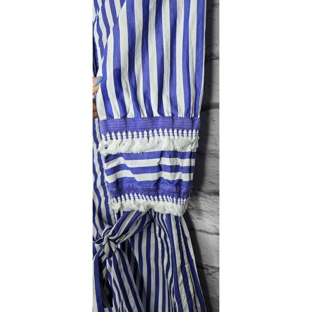 J. CREW Striped Tunic shirt Dress Belted blue white Cotton Poplin beach summer 0 - Picture 5 of 10